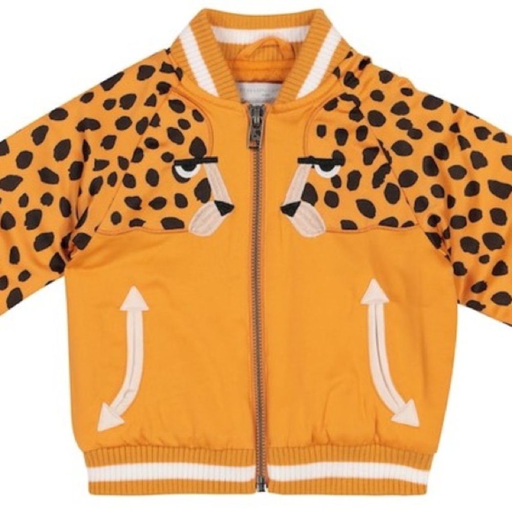 Stella McCartney Kids Satin Cheetah Bomber